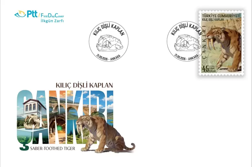 PTTden Kılıç Dişli Kaplan temalı anma pulu
