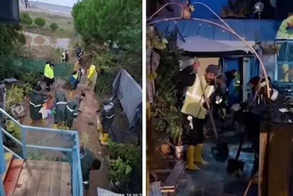 Bursa Büyükşehir ekipleri Mudanya Esencede sahada