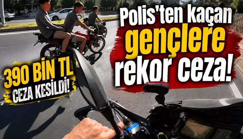 Kdz.Ereğlide motosikletli sürücü polisten kaçtı, cezası 390 bin TL oldu