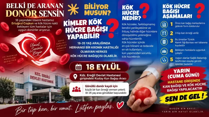 Belki de aranan donör sensin
