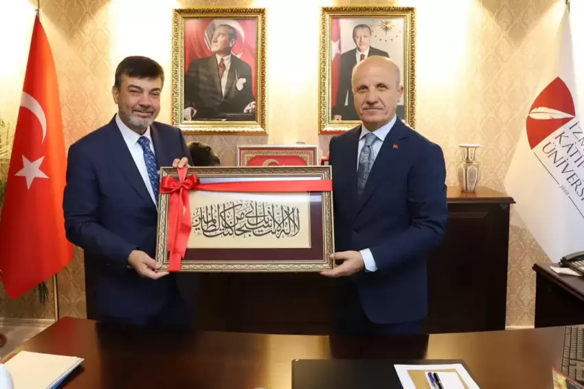 YÖK Başkanı Prof. Dr. Özvardan İzmir Kâtip Çelebiye ziyaret