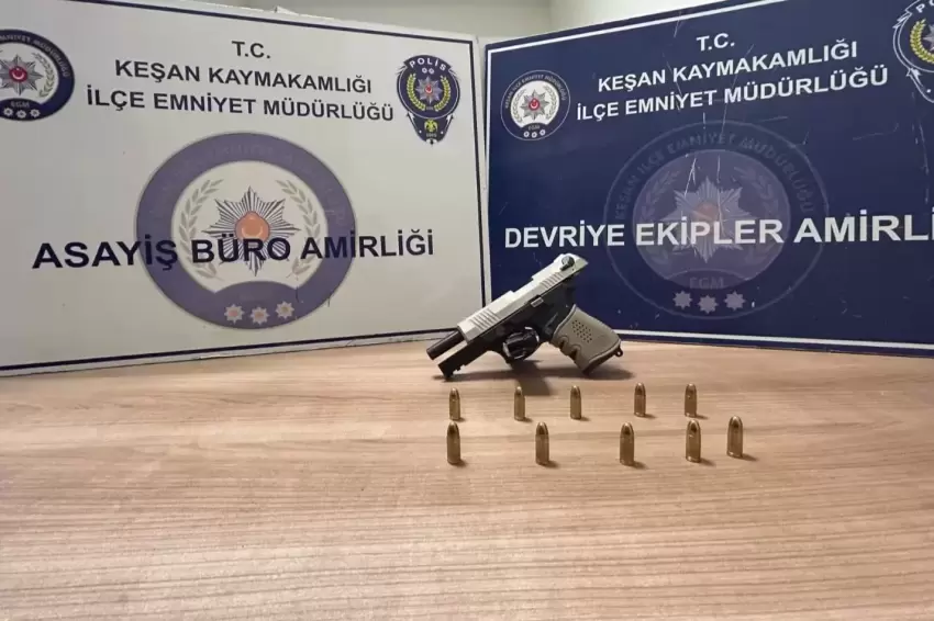 Keşan Aşağı Zaferiyede gece yarısı silah alarmı: 1 gözaltı