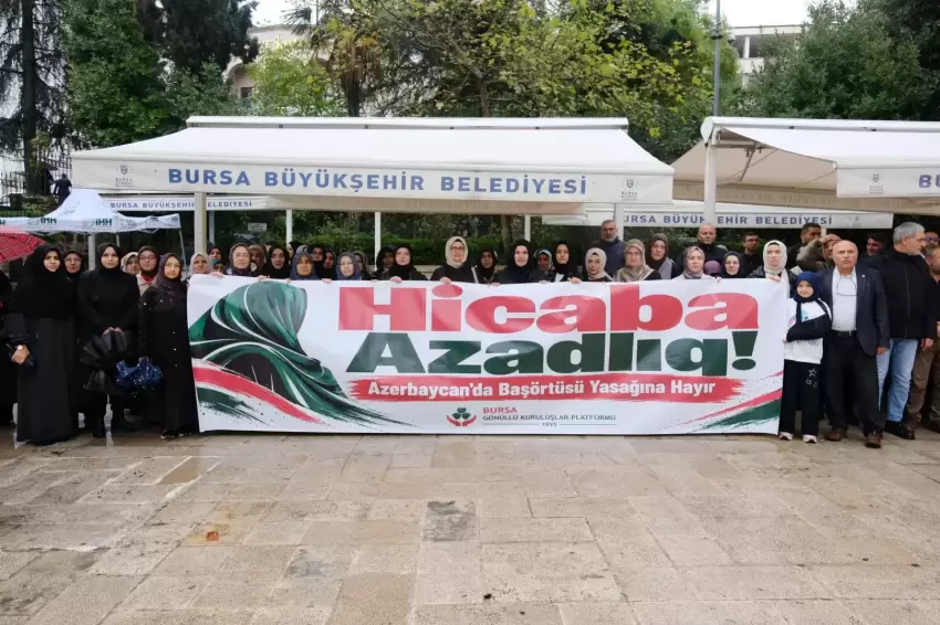 Bursadan Azerbaycandaki başörtüsü yasağına tepki