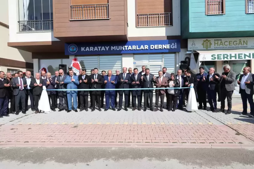 Konya Karatay Muhtarlar Derneği yeni hizmet binası törenle açıldı