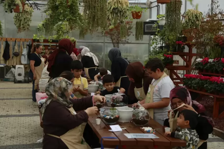 Bahçem Çayırovada teraryum atölyesi