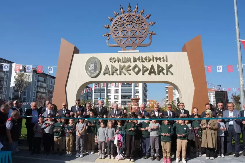 Çorumun üçüncü tematik parkı Arkeopark açıldı