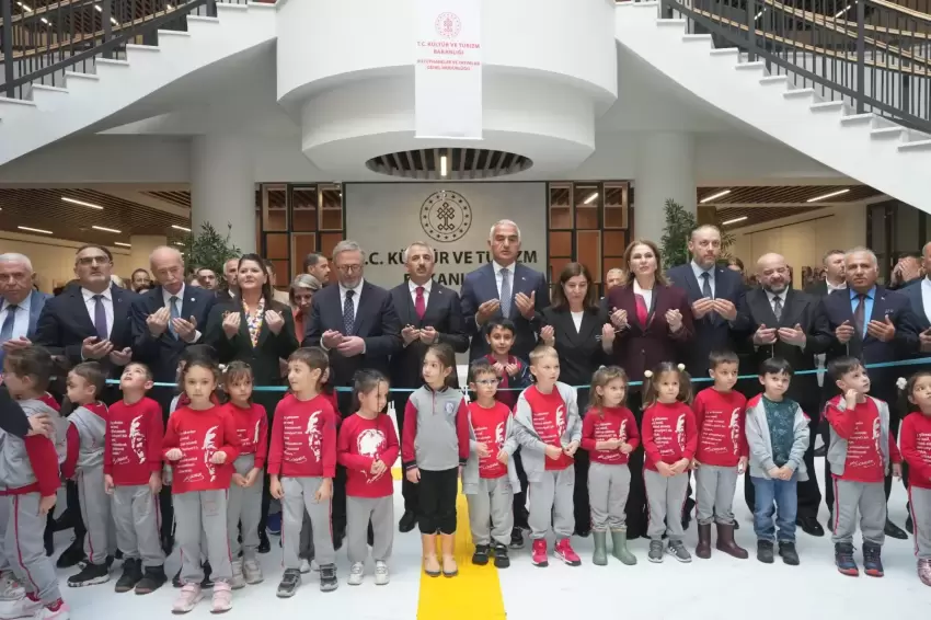 Bakan Ersoydan 160 bin kitap kapasiteli dev kütüphane açılışı