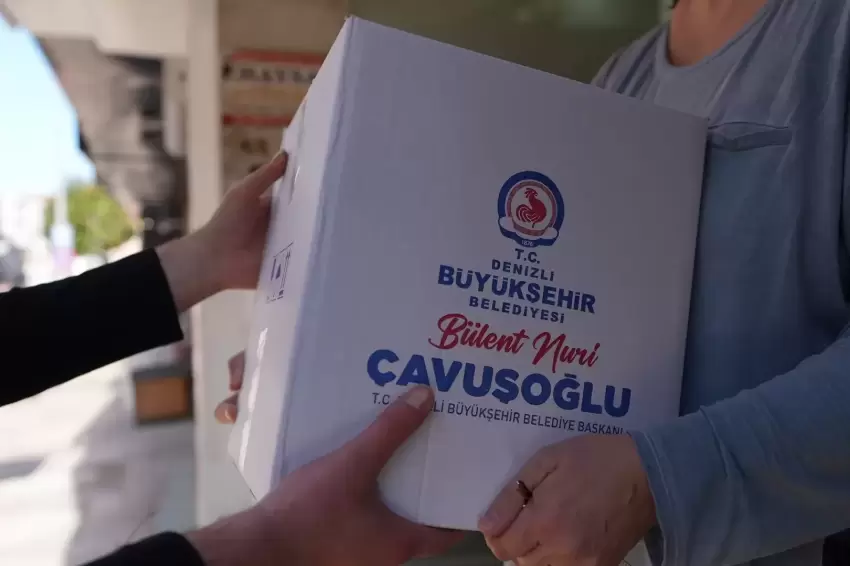 Denizlide gıda kolisi desteği devam ediyor