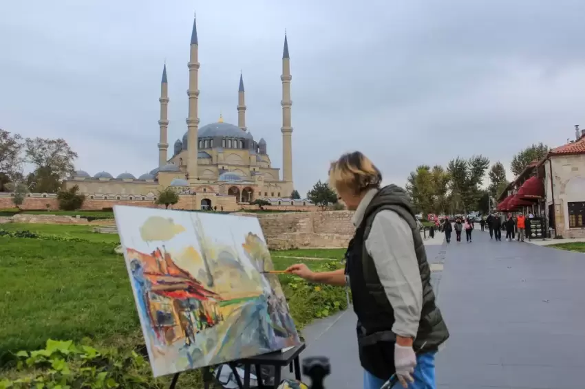 Balkan ressamları Selimiyeyi resmetti