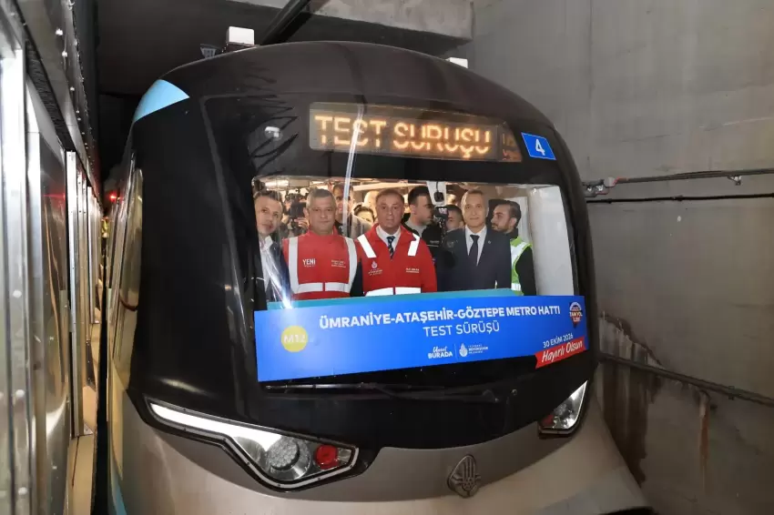 O hatta test sürüşü yapıldı... İstanbulda metro için geri sayım