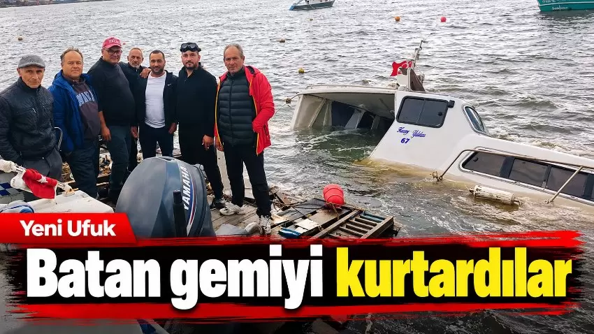 Kdz. Ereğlide batan tekne için kurtarma çalışması