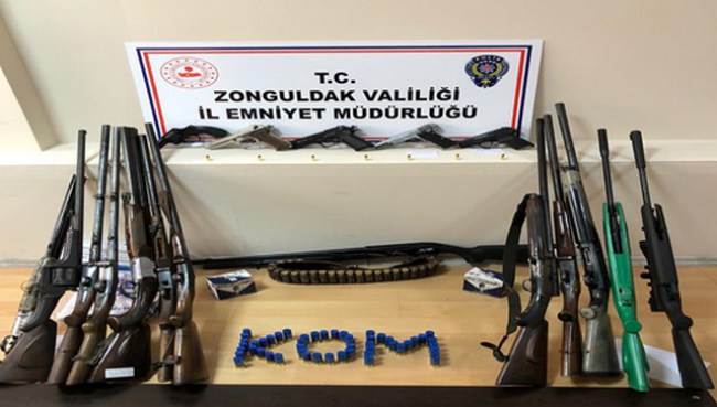 Zonguldak'ta silah kaçakçılarına operasyon