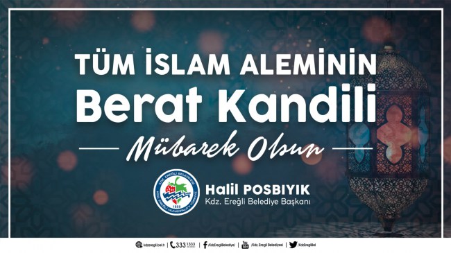 Başkan Posbıyık'tan Berat Kandili mesajı
