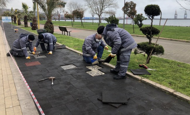 Kdz.Ereğli sahile bakım yapılıyor