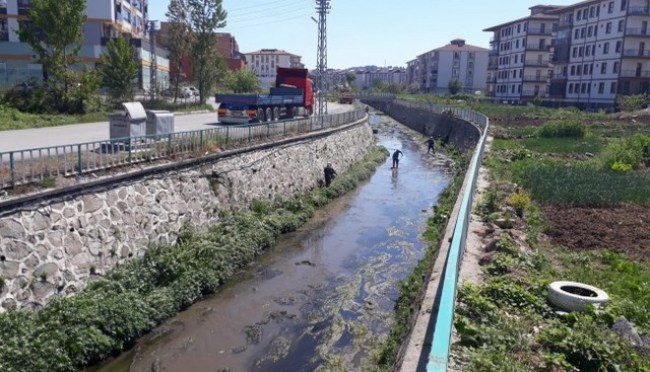 Kabasakal deresi temizleniyor