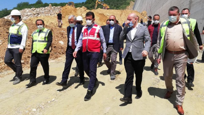 Nuri Tekin, Ekrem İmamoğlu ile birlikte Melen barajında incelemelerde bulundu