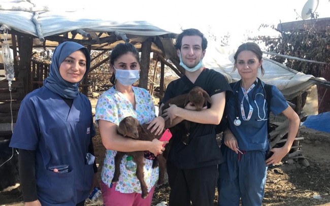 Bursa'da Veteriner Fakültesi'nden yangın bölgesine yardım eli