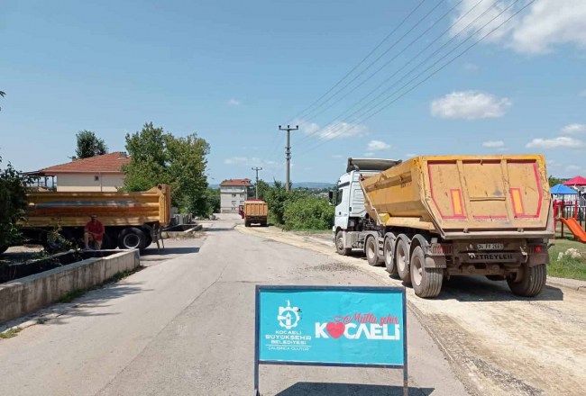 Kartepe Maşukiye'de hummalı üstyapı çalışması