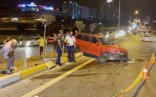 Adıyaman'da tek taraflı trafik kazası