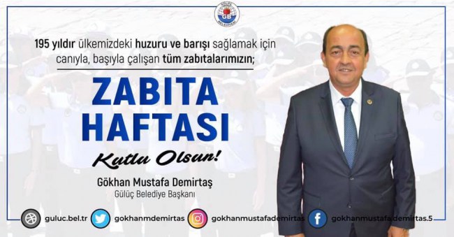Başkan Demirtaş'tan Zabıta Haftası kutlaması