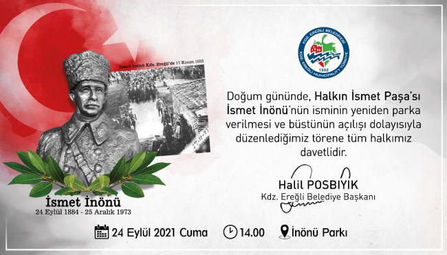 İnönü parkı ismine yeniden kavuşuyor