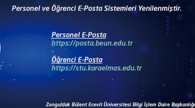 BEÜ e-posta hizmetleri yenilendi