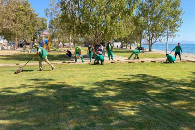 Muğla Milas'da peyzaj çalışmaları devam ediyor