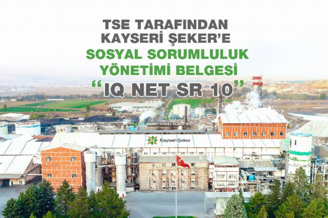 Kayseri Şeker'den bir ilk daha