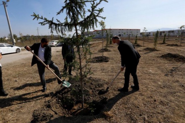 Bursa İnegöl'de 154 fidan dikildi