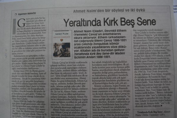 Berköz'ün Kaleminden Yeraltında Kırkbeş Sene