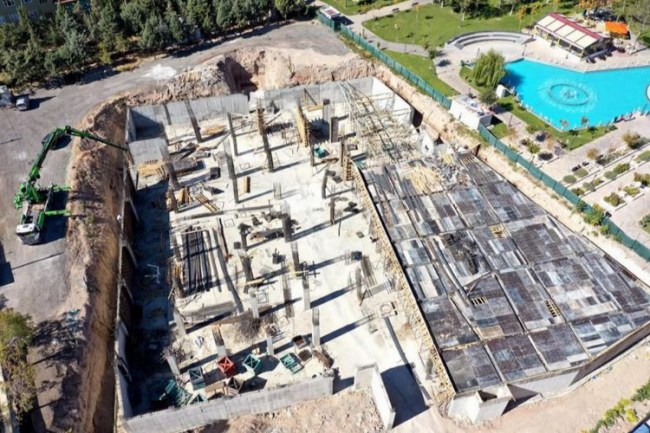 Aksaray'da Selçuklu Külliyesi hızla yükseliyor