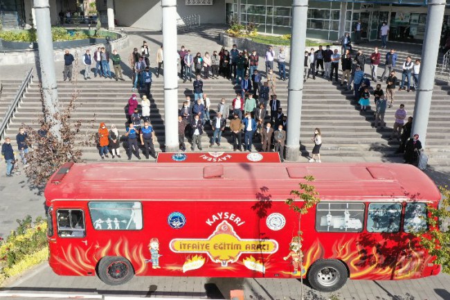 Kayseri Kocasinan'da yangın tatbikatı