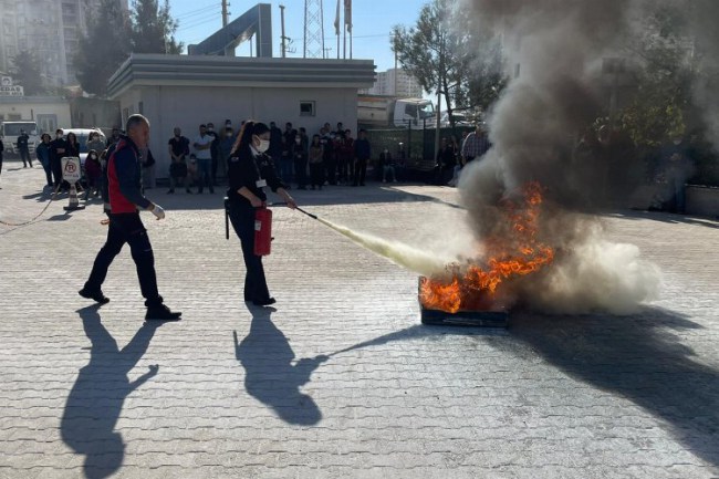 Mardin İtfaiyesi'nden tatbikat
