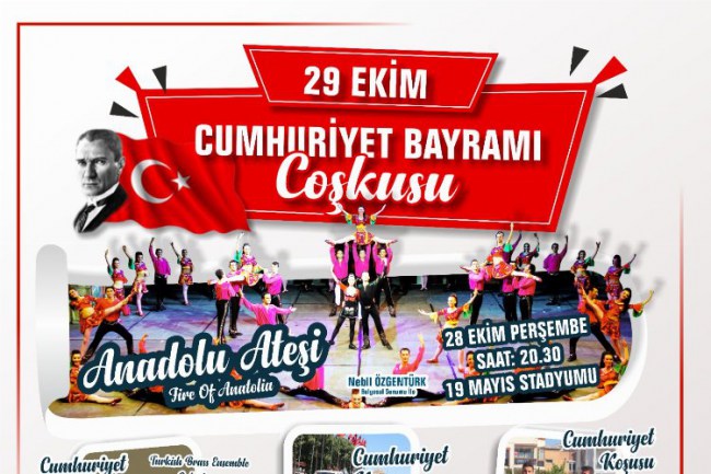 İzmir Menderes'te 29 Ekim heyecanı