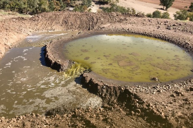 Manisa'da İmceler göletinin bakımı yapıldı