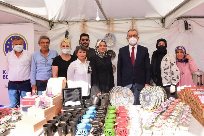 Kütahya el sanatları standına büyük ilgi