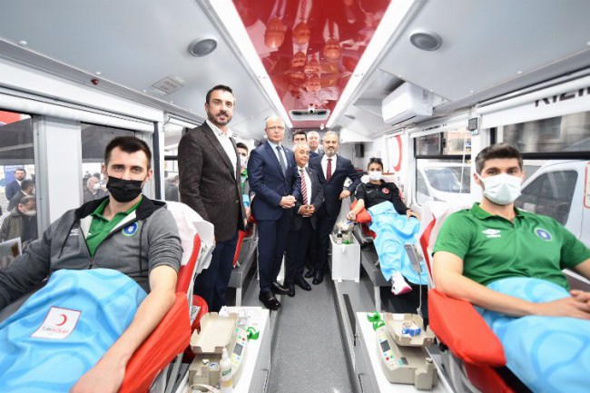 Bursa'dan Kızılay'a mobil bağış