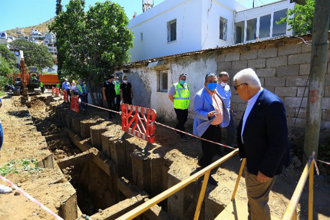 Muğla Bodrum'da altyapı çalışmaları devam ediyor