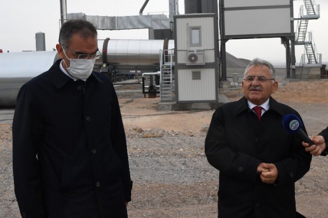 Kayseri Büyükşehir'den yeni asfalt plenti