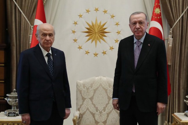 Erdoğan-Bahçeli görüşmesi sonrası açıklama yapılmadı