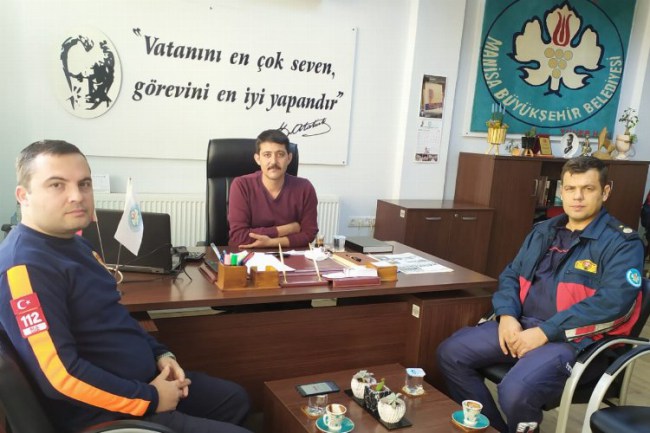 Manisa Büyükşehir, Demirci itfaiye birimlerini ziyaret etti