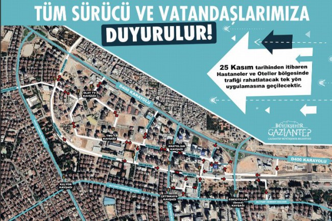 GAZİRAY, hastaneler için tek yön uygulamasına geçiyor