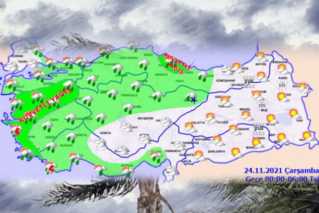 Sağanak yağış ve kar geliyor