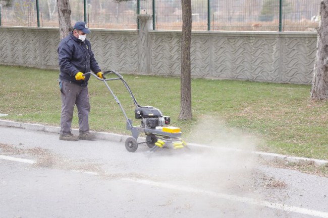 Kütahya'da yabani otlar temizlendi