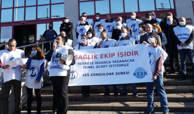 BEÜ Araştırma Hastanesinde eylem