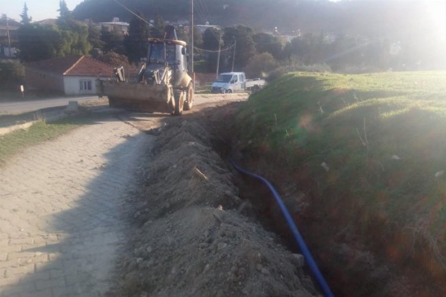 Manisa Gölmarmara'da 200 metrelik içme suyu hattı