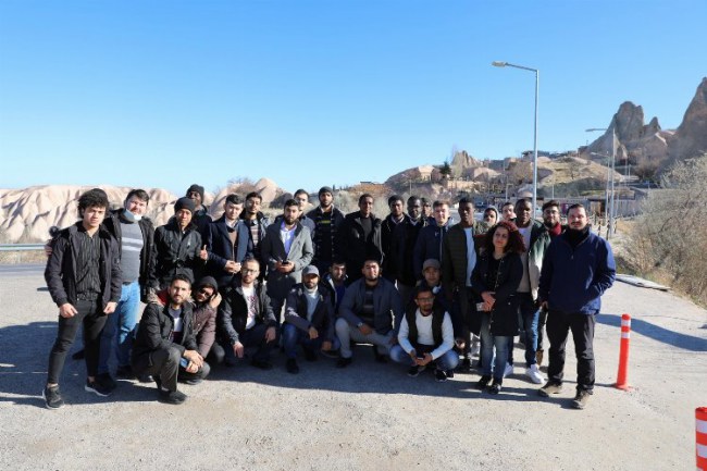 Yabancı öğrencilerden Nevşehir Kayaşehir'e ziyaret