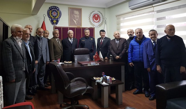 Polis emeklileri derneğinden Müdür Aktaş’a ziyaret
