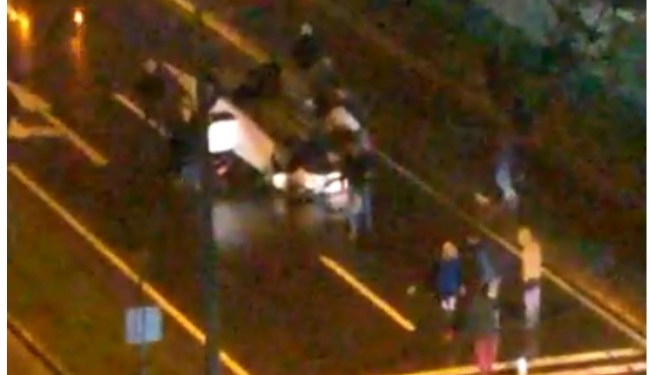 Gülüç’te araç takla attı