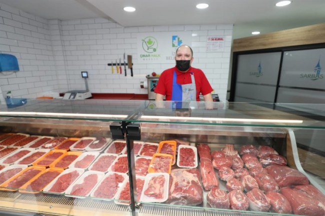 Kocaeli İzmit'te Çınar Halk Market reyonları incelendi